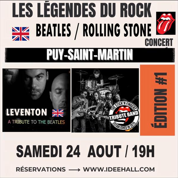 Concert « Les Légendes du Rock » : tribute aux Beatles et Rolling stone – Edition #1