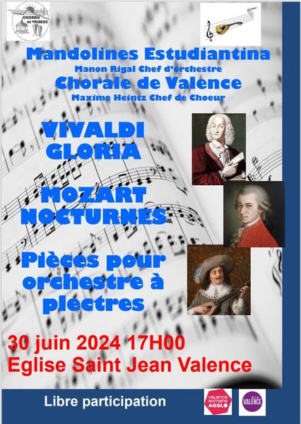 Concert de la chorale de Valence accompagnée des Mandolines Estudiantina