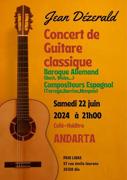 Concert de Jean Dezerald, guitariste classique