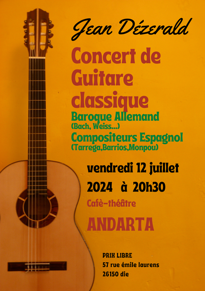 Concert –  Guitare Classique Jean Dezerald