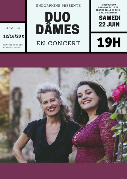 Concert Piano Voix- Duo Dâmes- Oriane Pons soprano et Nathalie Morazin piano et chant