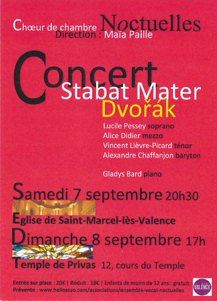 Concert : Stabat Mater Dvo?ák
