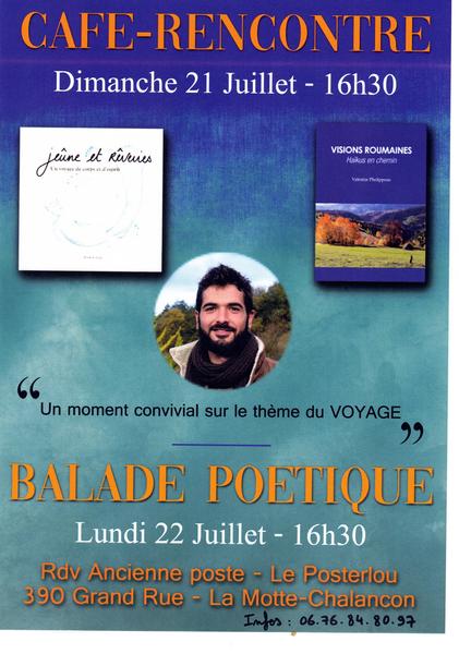 Café – Rencontre & Balade Poétique avec Valentin Phelippeau